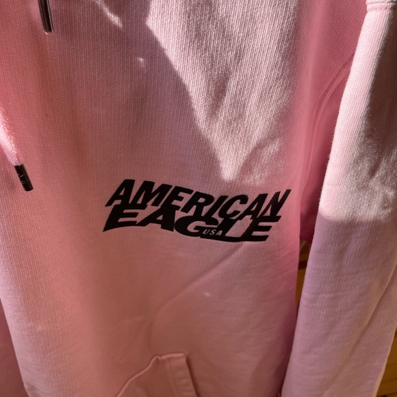 American Eagle Outfitters Pink Hoodie with Logo - Picture 2 of 5